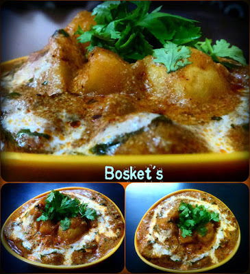 Spicy Aloo in a Curd Gravy